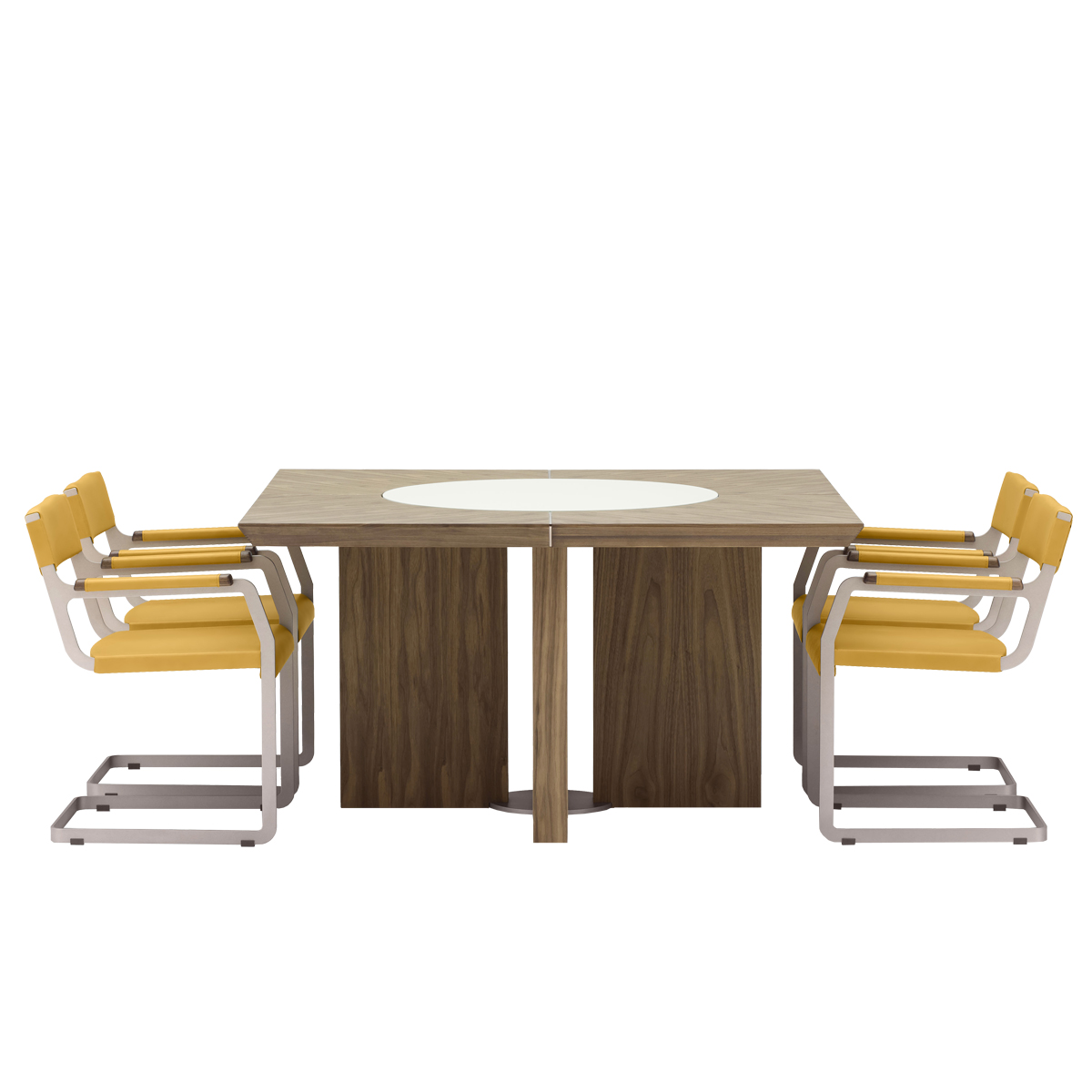 Midollo Walnut Square Dining Table Beyond Furniture