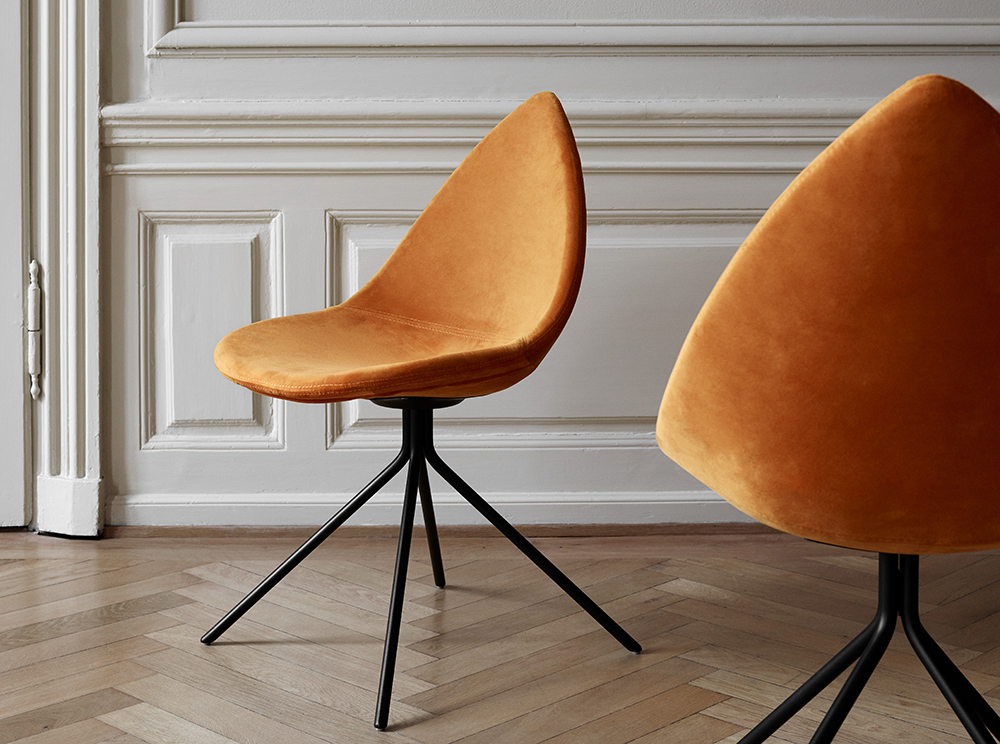 ottawa dining chair in velvet orange sydney