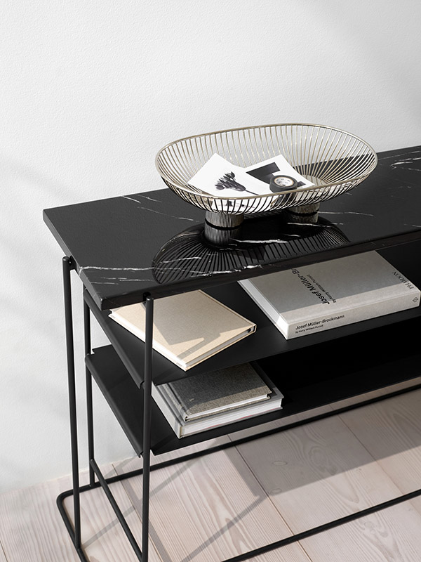 Paris Black Ceramic Console Table 