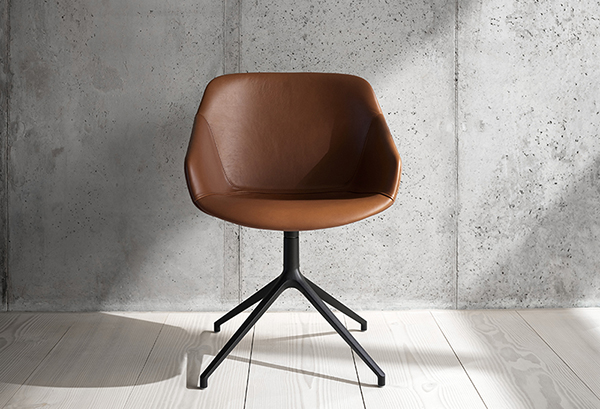 Vienna leather swivel chair