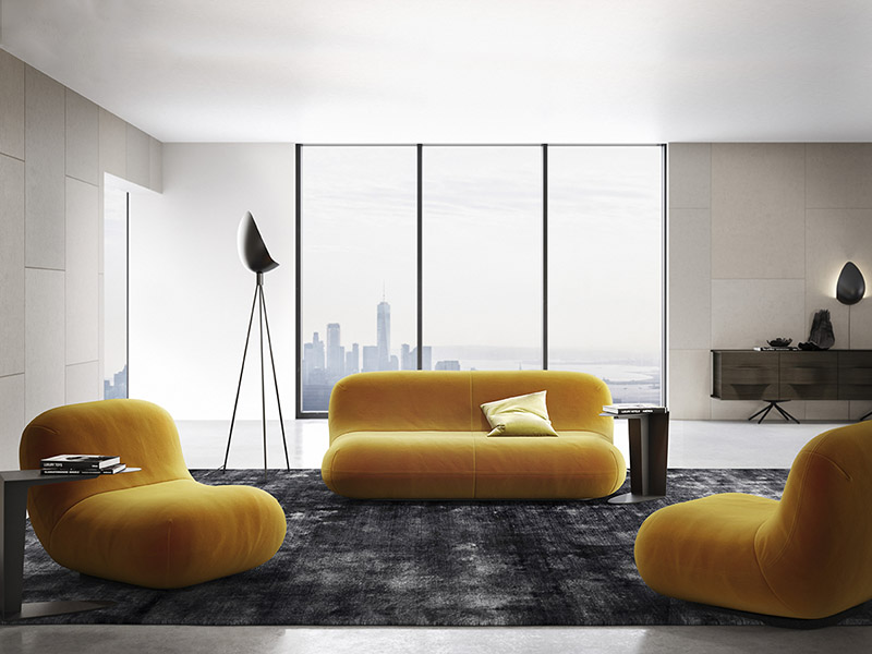 Chelsea mustard sofa