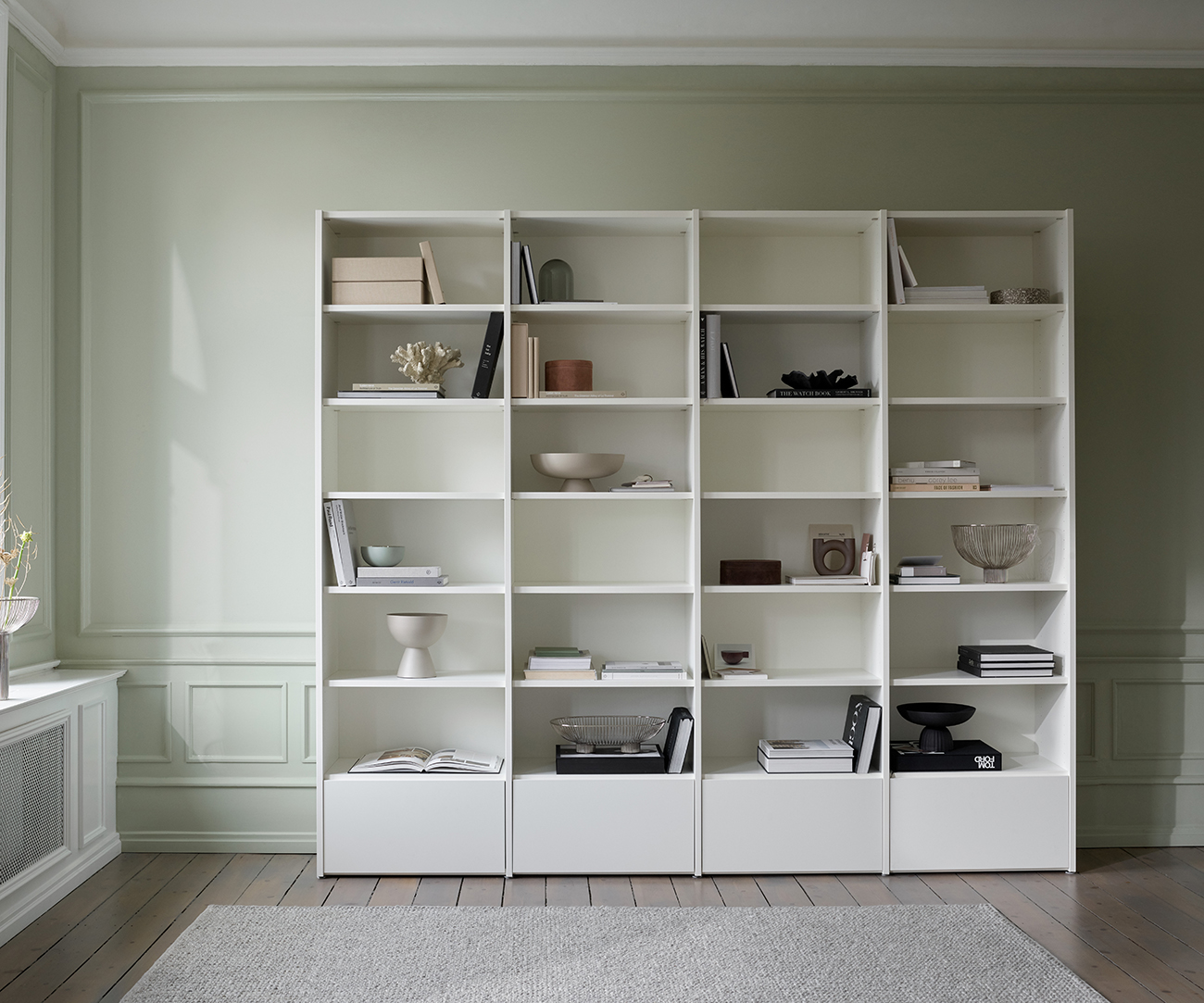 Copenhagen Large White Bookcase