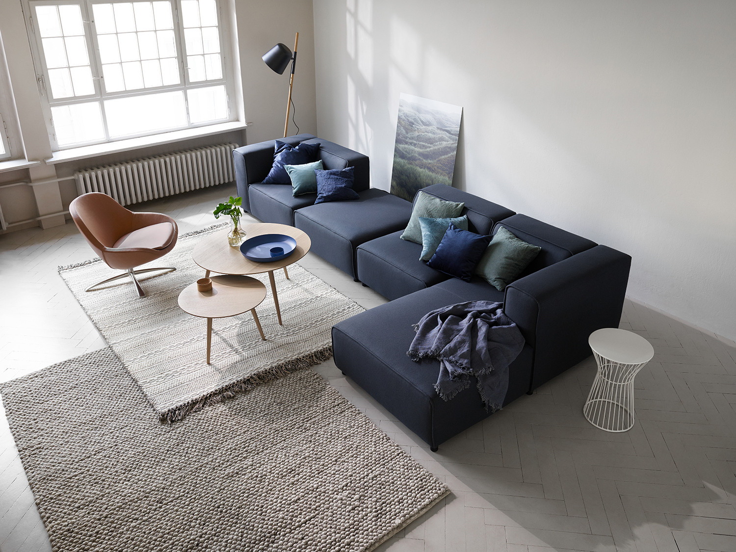 carmo blue sofa